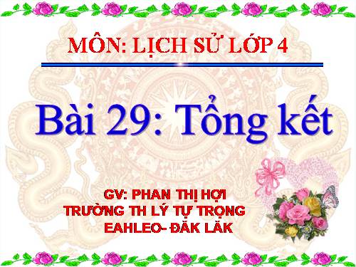 Bài 29. Tổng kết