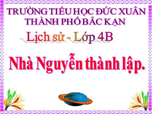 Bài 27. Nhà Nguyễn thành lập