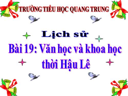 Bài 18. Trường học thời Hậu Lê