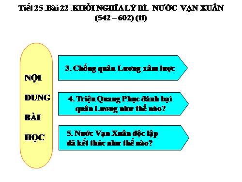 Bài 21. Khởi nghĩa Lý Bí Nước Vạn Xuân (542-602)