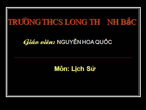 Bài 23. Những cuộc khởi nghĩa lớn trong các thế kỉ VII-IX