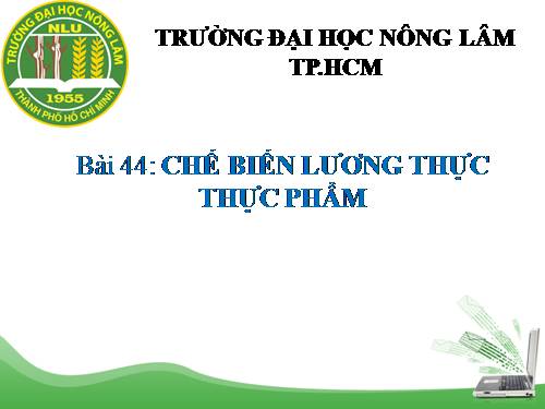 Bài 44. Chế biến lương thực, thực phẩm