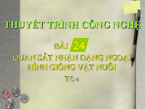 Bài 24. Thực hành: Quan sát, nhận dạng ngoại hình giống vật nuôi