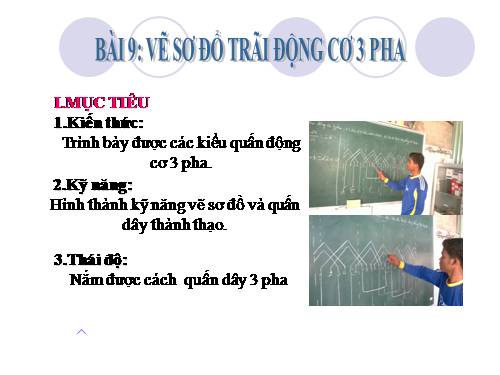 Vẽ sơ đồ  động co3 pha