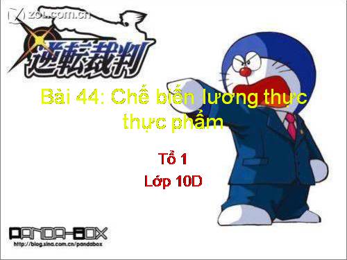 Bài 44. Chế biến lương thực, thực phẩm