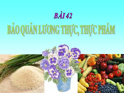 Bài 42. Bảo quản lương thực, thực phẩm