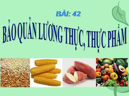 Bài 42. Bảo quản lương thực, thực phẩm