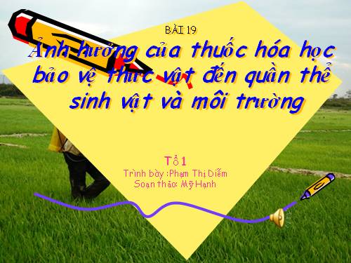 Bài 19. Ảnh hưởng của thuốc hóa học bảo vệ thực vật đến quần thể sinh vật và môi trường