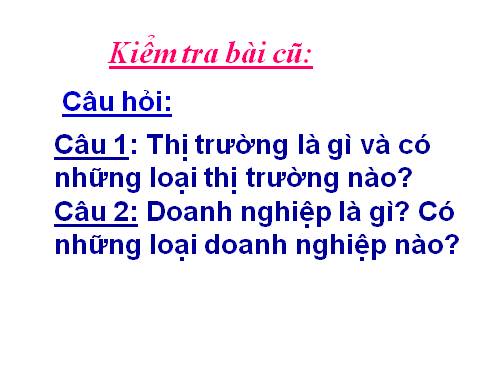 Bài 50. Doanh nghiệp và hoạt động kinh doanh của doanh nghiệp