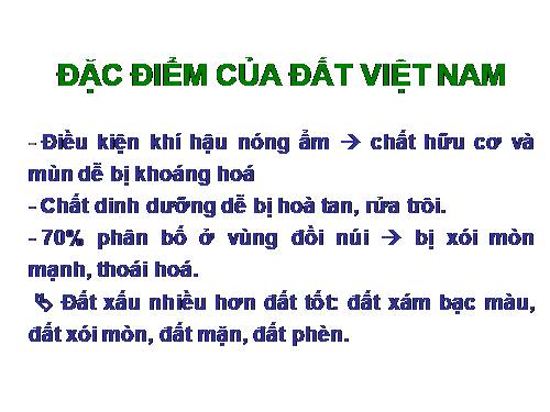 Bài 9. Biện pháp cải tạo và sử dụng đất xám bạc màu, đất xói mòn mạnh trơ sỏi đá