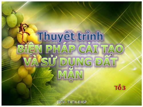 Bài 10. Biện pháp cải tạo và sử dụng đất mặn, đất phèn