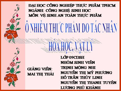 ô nhiễm thực phẩm