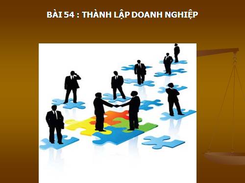 Bài 54. Thành lập doanh nghiệp