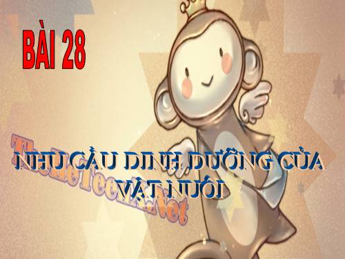 Bài 28. Nhu cầu dinh dưỡng của vật nuôi