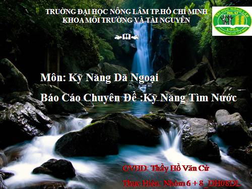 kĩ năng tìm nước trong rừng