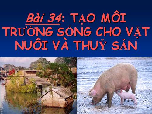 Bài 34. Tạo môi trường sống cho vật nuôi và thủy sản