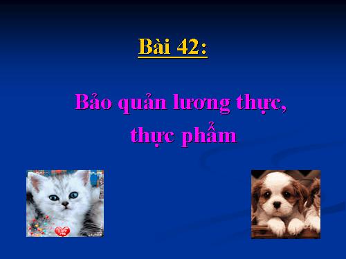 Bài 42. Bảo quản lương thực, thực phẩm