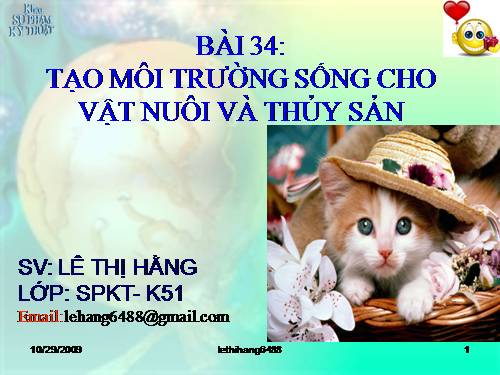 Bài 34. Tạo môi trường sống cho vật nuôi và thủy sản