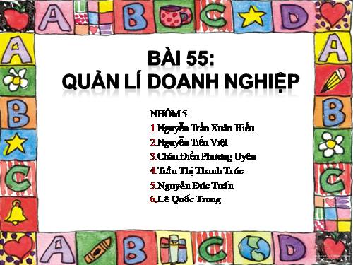 Bài 55. Quản lí doanh nghiệp