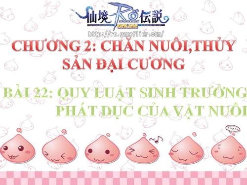 Bài 22. Quy luật sinh trưởng, phát dục của vật nuôi