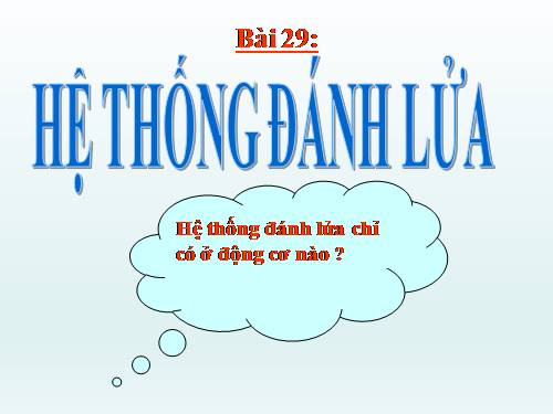 Bài 29. Hệ thống đánh lửa