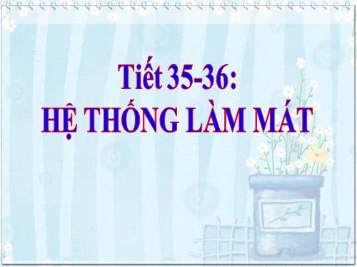 Bài 26. Hệ thống làm mát