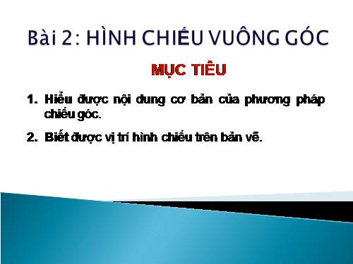 Bài 2. Hình chiếu vuông góc