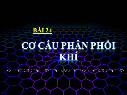 Bài 24. Cơ cấu phân phối khí