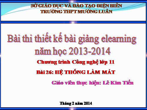 Bài 26. Hệ thống làm mát