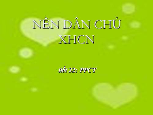 Bài 10. Nền dân chủ xã hội chủ nghĩa