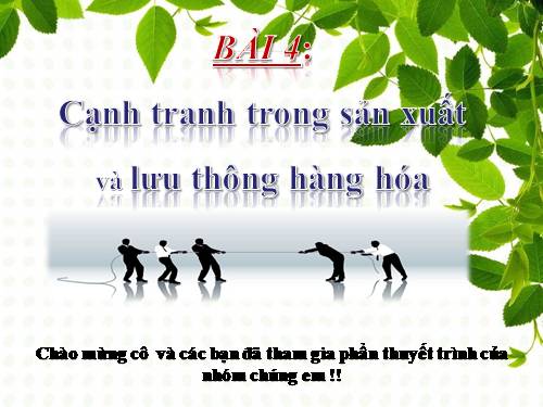 Bài 4. Cạnh tranh trong sản xuất và lưu thông hàng hoá