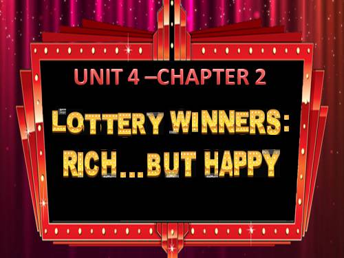 unit 4: Chapter 2: the lottery