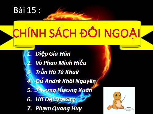 Bài 15. Chính sách đối ngoại