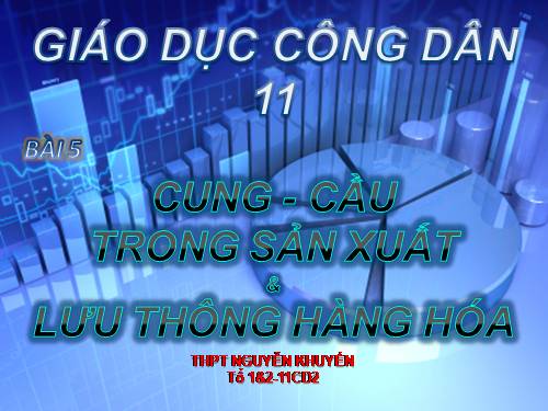 Bài 5. Cung - cầu trong sản xuất và lưu thông hàng hoá