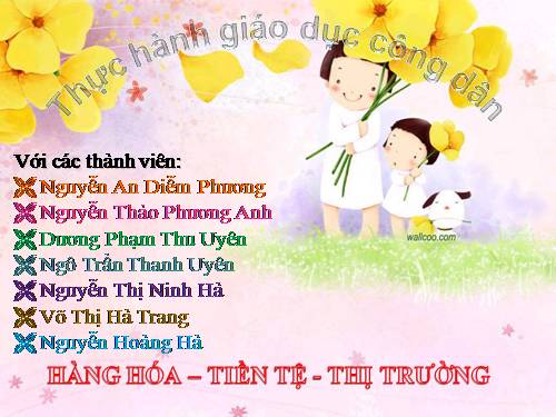 Bài 2. Hàng hoá - tiền tệ - thị trường