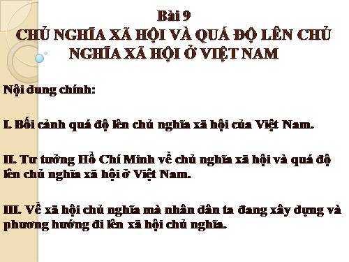 bài giảng Quá độ lên chủ nghĩa xã hội