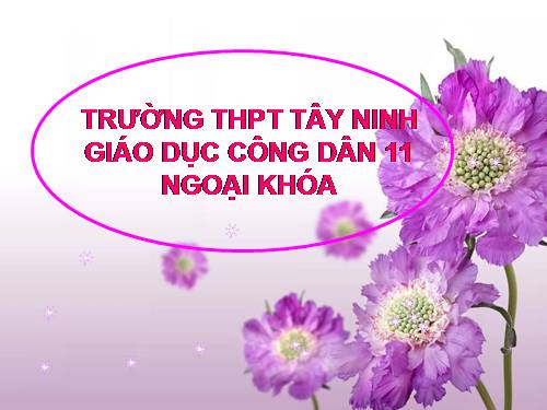 Ngoại khóa 11: CNH-HDH Tỉnh Tây Ninh