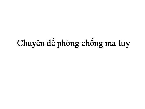 phòng chống ma túy