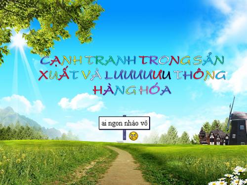 Bài 4. Cạnh tranh trong sản xuất và lưu thông hàng hoá