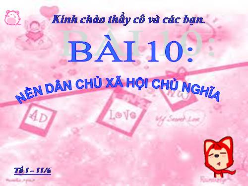 Bài 10. Nền dân chủ xã hội chủ nghĩa