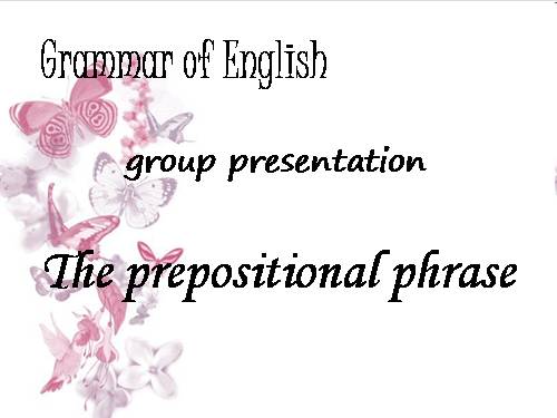 Prepositional phrase