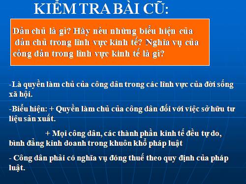 Bài 10. Nền dân chủ xã hội chủ nghĩa