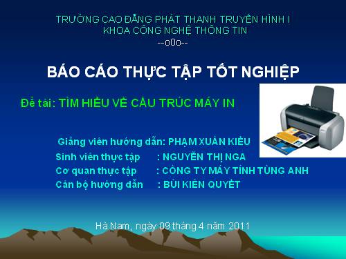 Tin học: STGT Cấu tạo máy in