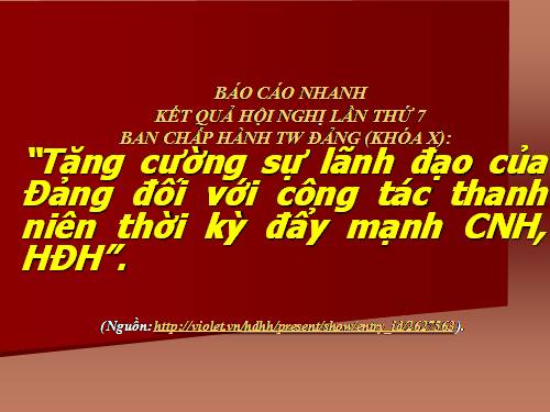 GD CD: STGT NQ của BCH TWĐ K.X về CTTN