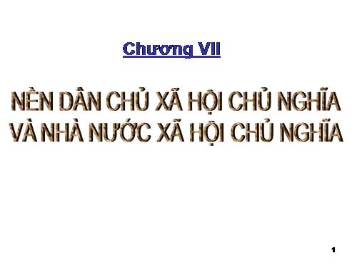 Bài 10. Nền dân chủ xã hội chủ nghĩa