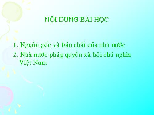 Bài 9. Nhà nước xã hội chủ nghĩa