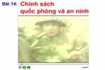 Bài 14. Chính sách quốc phòng và an ninh