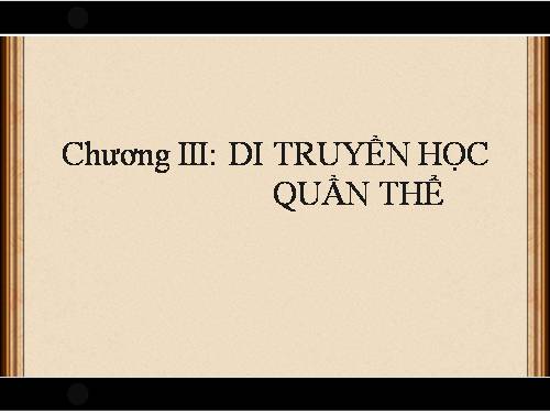 Bài 20. Cấu trúc di truyền của quần thể