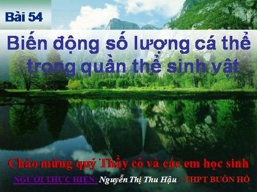 Bài 54. Biến động số lượng cá thể của quẩn thể