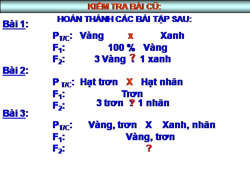 Bài 12. Quy luật phân li độc lập